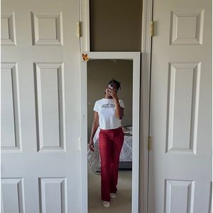 Armani Exchange red jeans 🍒